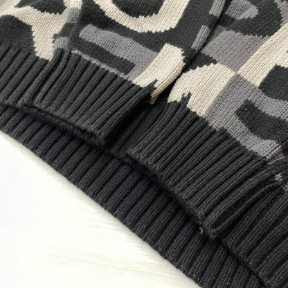 【中古品】【メンズ】 SUPREME シュプリーム 18AW LETTERS SWEATER 2018年秋冬 レターズ セーター 長袖 トップス 149-260817-sa-08-teih サイズ：M カラー：ブラック 万代Net店