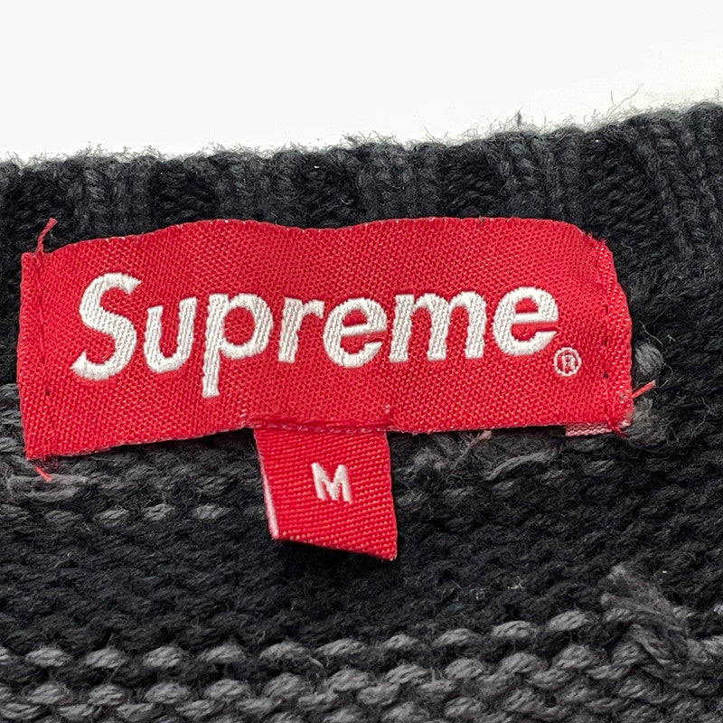 【中古品】【メンズ】 SUPREME シュプリーム 18AW LETTERS SWEATER 2018年秋冬 レターズ セーター 長袖 トップス 149-260817-sa-08-teih サイズ：M カラー：ブラック 万代Net店