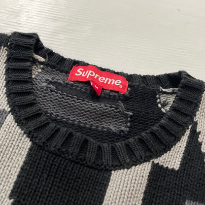 【中古品】【メンズ】 SUPREME シュプリーム 18AW LETTERS SWEATER 2018年秋冬 レターズ セーター 長袖 トップス 149-260817-sa-08-teih サイズ：M カラー：ブラック 万代Net店