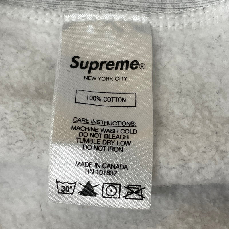 【中古品】【メンズ】 SUPREME シュプリーム 18AW CLASSIC SCRIPT HOODED SWEAT SHIRT 2018年秋冬 スクリプト クラシック フーデッド スウェット シャツ 長袖 トップス パーカー 149-260817-sa-12-teih サイズ：M カラー：グレー 万代Net店