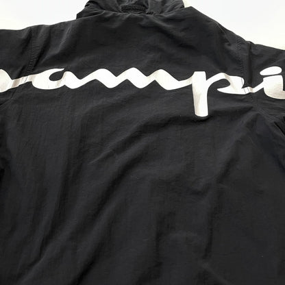 【中古品】【メンズ】 SUPREME シュプリーム × CHAMPION チャンピオン 18SS TRACK JACKET 2018年春夏 トラック ジャケット アウター 149-260817-sa-02-teih サイズ：M カラー：ブラック 万代Net店