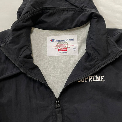 【中古品】【メンズ】 SUPREME シュプリーム × CHAMPION チャンピオン 18SS TRACK JACKET 2018年春夏 トラック ジャケット アウター 149-260817-sa-02-teih サイズ：M カラー：ブラック 万代Net店