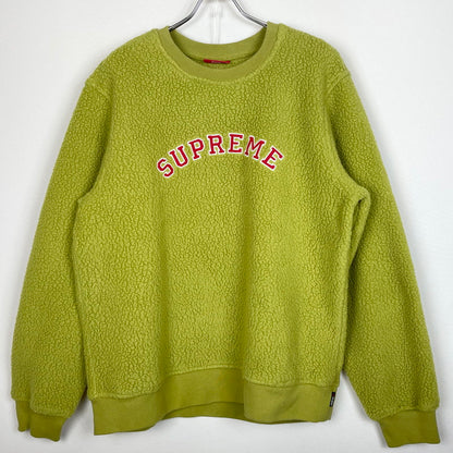 【中古品】【メンズ】 SUPREME シュプリーム 17AW POLARTECH DEEPPILE CREWNECK 2017年秋冬 ポーラテック ディープパイル クルーネック 長袖 トップス 149-260817-sa-09-teih サイズ：XL カラー：グリーン 万代Net店
