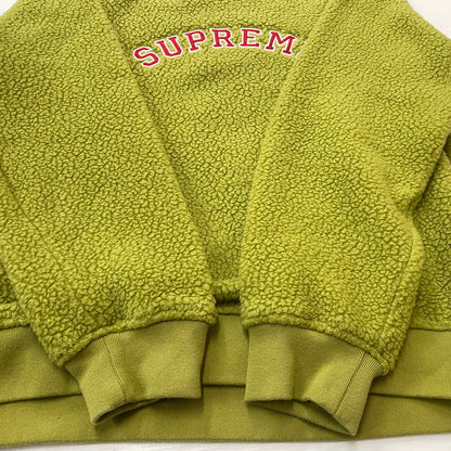 【中古品】【メンズ】 SUPREME シュプリーム 17AW POLARTECH DEEPPILE CREWNECK 2017年秋冬 ポーラテック ディープパイル クルーネック 長袖 トップス 149-260817-sa-09-teih サイズ：XL カラー：グリーン 万代Net店