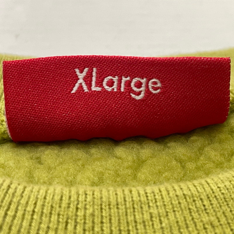 【中古品】【メンズ】 SUPREME シュプリーム 17AW POLARTECH DEEPPILE CREWNECK 2017年秋冬 ポーラテック ディープパイル クルーネック 長袖 トップス 149-260817-sa-09-teih サイズ：XL カラー：グリーン 万代Net店