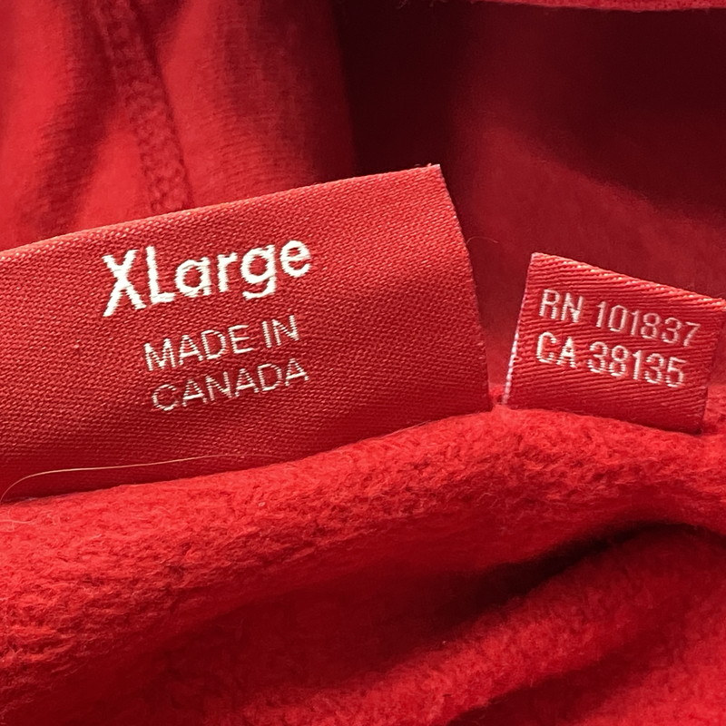 【現状渡し品】【メンズ】 SUPREME シュプリーム 19AW BANDANA BOXLOGO HOODED SWEATSHIRT 2019年秋冬 バンダナ ボックスロゴ フーデッド スウェットシャツ 長袖 トップス パーカー 149-260817-sa-15-teih サイズ：XL カラー：レッド 万代Net店