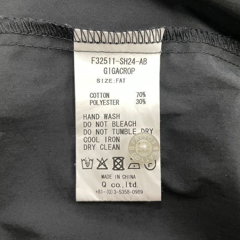 【中古品】【メンズ】 FAT エフエーティー GIGACROP S/S SHIRT F32511-SH24-AB ギガクロップ ショートスリーブシャツ 半袖トップス 142-260826-ss-08-teih サイズ：FAT カラー：ブラック 万代Net店