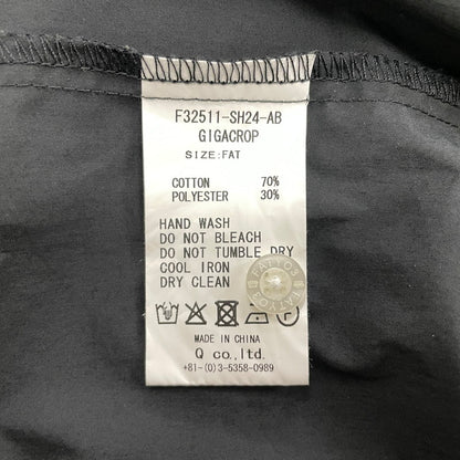 【中古品】【メンズ】 FAT エフエーティー GIGACROP S/S SHIRT F32511-SH24-AB ギガクロップ ショートスリーブシャツ 半袖トップス 142-260826-ss-08-teih サイズ：FAT カラー：ブラック 万代Net店