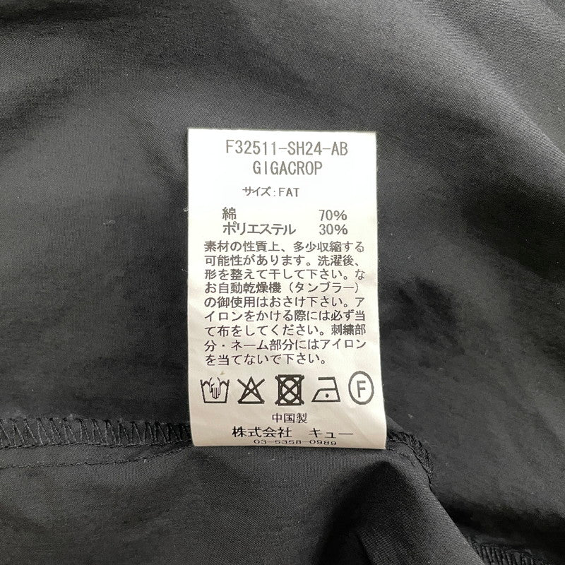 【中古品】【メンズ】 FAT エフエーティー GIGACROP S/S SHIRT F32511-SH24-AB ギガクロップ ショートスリーブシャツ 半袖トップス 142-260826-ss-08-teih サイズ：FAT カラー：ブラック 万代Net店