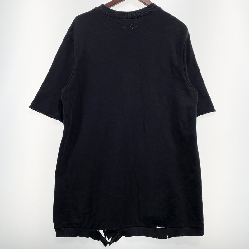 【中古品】【メンズ】 FIRST AID TO THE INJURED ファースト エイド トゥ ザ インジュアード DAMAGE S/S SWEAT ダメージ ショートスリーブ スウェット 半袖 トップス トレーナー 141-260824-sa-18-tei サイズ：4 カラー：ブラック 万代Net店