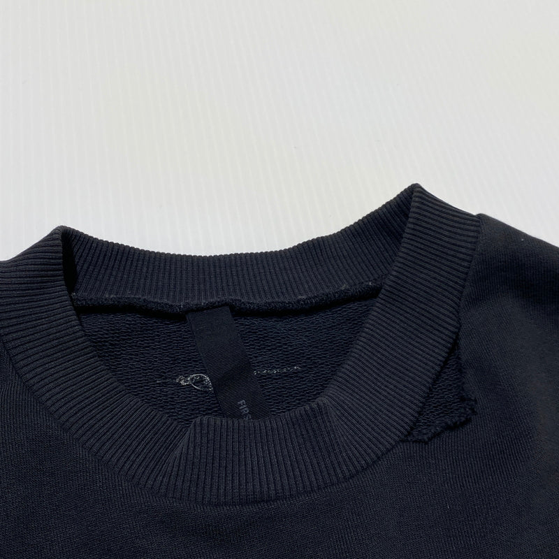 【中古品】【メンズ】 FIRST AID TO THE INJURED ファースト エイド トゥ ザ インジュアード DAMAGE S/S SWEAT ダメージ ショートスリーブ スウェット 半袖 トップス トレーナー 141-260824-sa-18-tei サイズ：4 カラー：ブラック 万代Net店