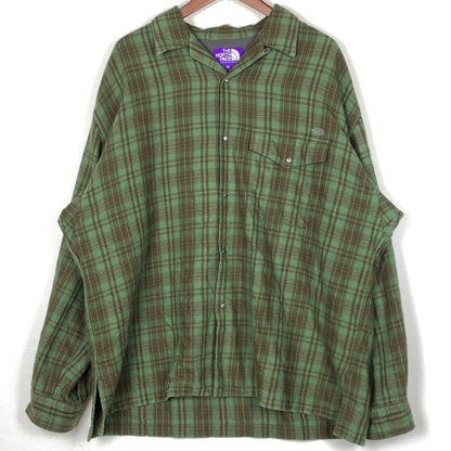 【中古品】【メンズ】 THE NORTH FACE PURPLE LABEL ザノースフェイス パープル レーベル FLANNEL PLAID FIELD SHIRT NT3266N フランネル シャツ 144-260819-sa-06-teih サイズ：XL カラー：グリーンチェック 万代Net店