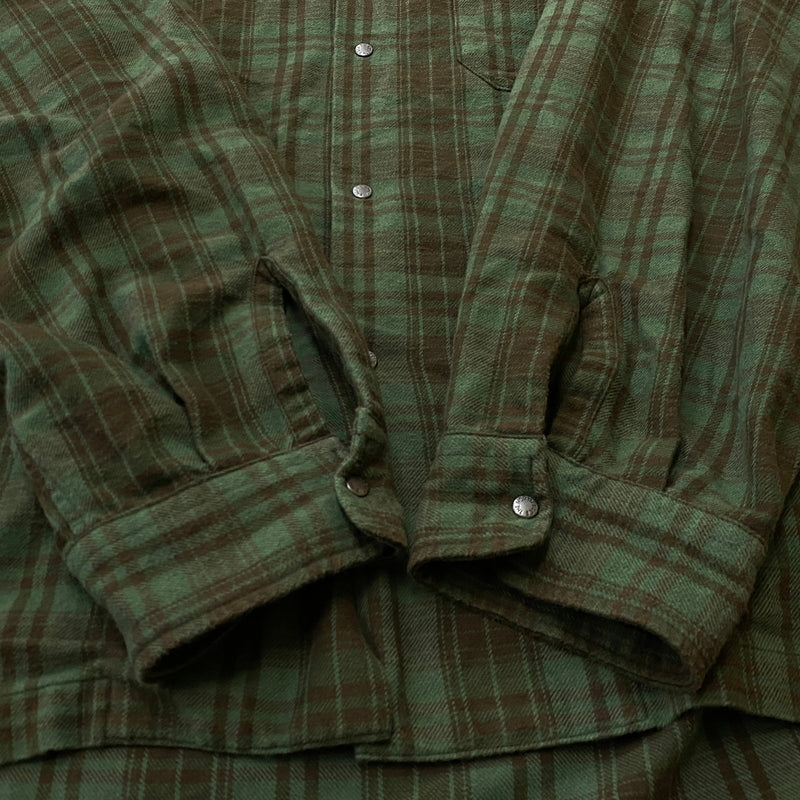 【中古品】【メンズ】 THE NORTH FACE PURPLE LABEL ザノースフェイス パープル レーベル FLANNEL PLAID FIELD SHIRT NT3266N フランネル シャツ 144-260819-sa-06-teih サイズ：XL カラー：グリーンチェック 万代Net店
