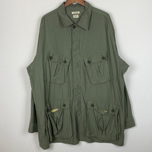 【中古品】【メンズ】 BUZZ RICKSON’S バズリクソンズ × VAINL ARCHIVE ヴァイナルアーカイブ × BEAMS JAPAN ビームス ジャパン 別注コラボ FATIGUE JACKET BR1507VA ファティーグ ジャケット アウター 140-260819-sa-11-teih サイズ：S カラー：カーキ 万代Net店