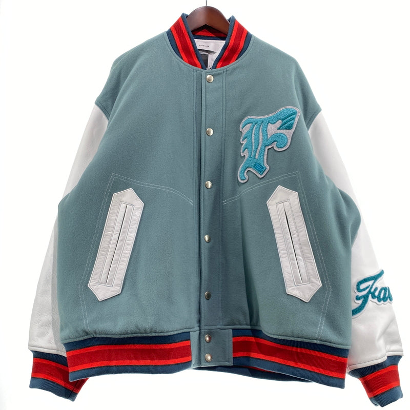 【中古品】【メンズ】 FACETASM ファセッタズム PATCHED STADIUM JACKET KR-JK-M02 パッチド スタジアム ジャケット アウター 140-260819-sa-09-teih サイズ：5 カラー：ミントホワイト 万代Net店