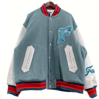 【中古品】【メンズ】 FACETASM ファセッタズム PATCHED STADIUM JACKET KR-JK-M02 パッチド スタジアム ジャケット アウター 140-260819-sa-09-teih サイズ：5 カラー：ミントホワイト 万代Net店