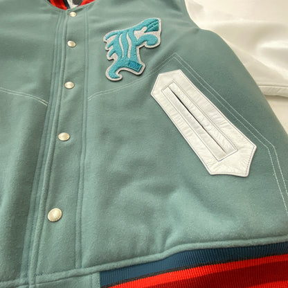 【中古品】【メンズ】 FACETASM ファセッタズム PATCHED STADIUM JACKET KR-JK-M02 パッチド スタジアム ジャケット アウター 140-260819-sa-09-teih サイズ：5 カラー：ミントホワイト 万代Net店