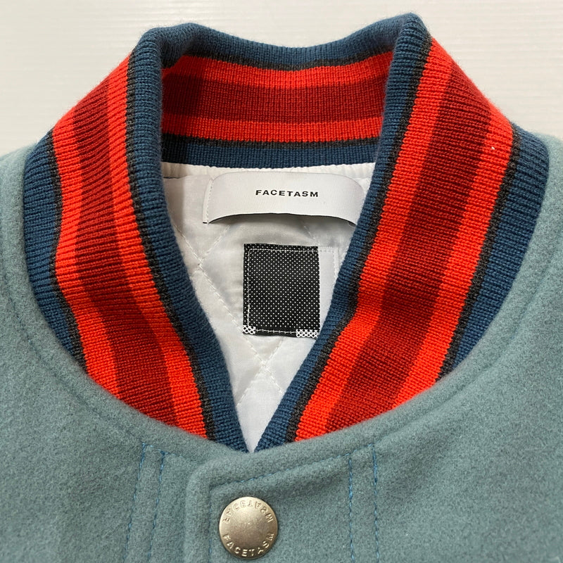 【中古品】【メンズ】 FACETASM ファセッタズム PATCHED STADIUM JACKET KR-JK-M02 パッチド スタジアム ジャケット アウター 140-260819-sa-09-teih サイズ：5 カラー：ミントホワイト 万代Net店