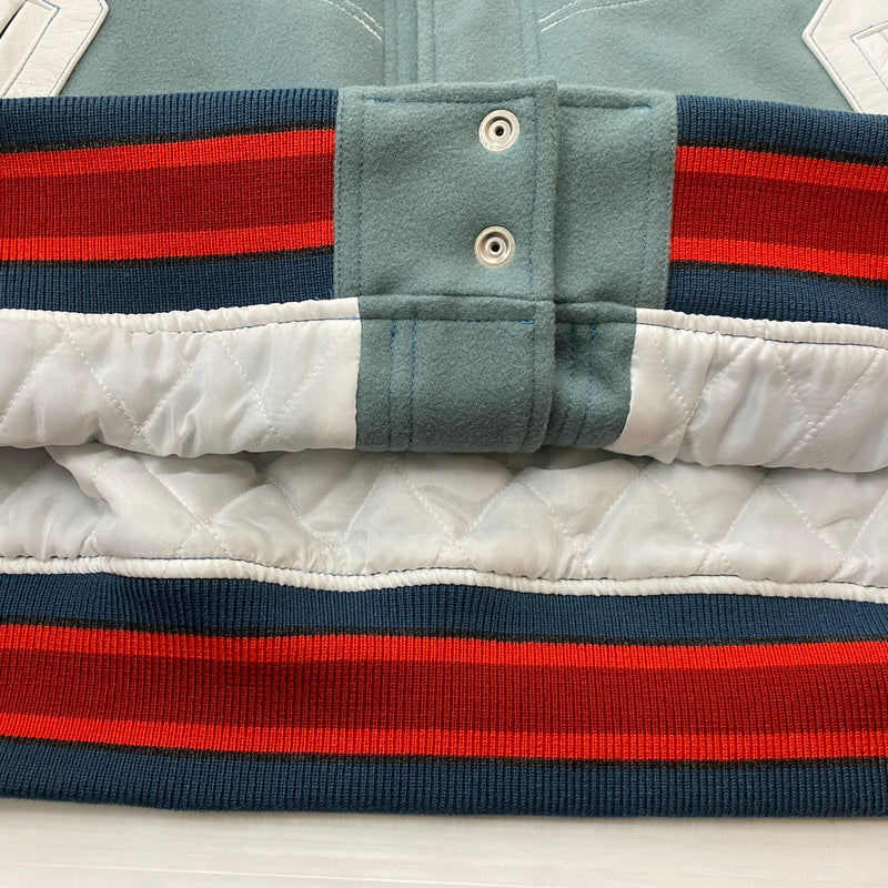 【中古品】【メンズ】 FACETASM ファセッタズム PATCHED STADIUM JACKET KR-JK-M02 パッチド スタジアム ジャケット アウター 140-260819-sa-09-teih サイズ：5 カラー：ミントホワイト 万代Net店