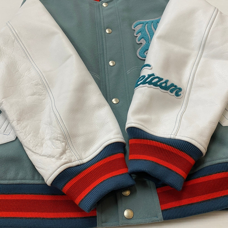 【中古品】【メンズ】 FACETASM ファセッタズム PATCHED STADIUM JACKET KR-JK-M02 パッチド スタジアム ジャケット アウター 140-260819-sa-09-teih サイズ：5 カラー：ミントホワイト 万代Net店
