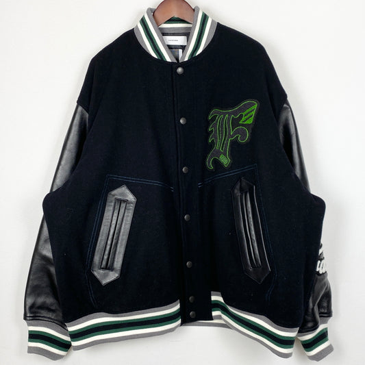 【中古品】【メンズ】 FACETASM ファセッタズム PATCHED STADIUM JACKET KR-JK-M02 パッチド スタジアム ジャケット アウター 140-260819-sa-08-teih サイズ：5 カラー：ブラック 万代Net店
