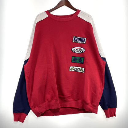 【中古品】【メンズ】 SHIDEN シデン MOTOR CYCLE SWEAT SHIRT PU719 モーターサイクル スウェットシャツ 長袖 トップス トレーナー 140-260828-yo-17-teih サイズ：L カラー：マルチ 万代Net店