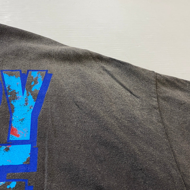【中古品】【メンズ】 SAINT Mxxxxxx セント マイケル × CACTUS PLANT FLEA MARKET カクタス プラント フリー マーケット S/S TEE ANGRY LV GD SM-YS1-0000-C05 ショートスリーブ Tシャツ アングリー ラブ ゴッド 142-260819-sa-05-teih サイズ：XXL カラー：ブラック 万代Net店
