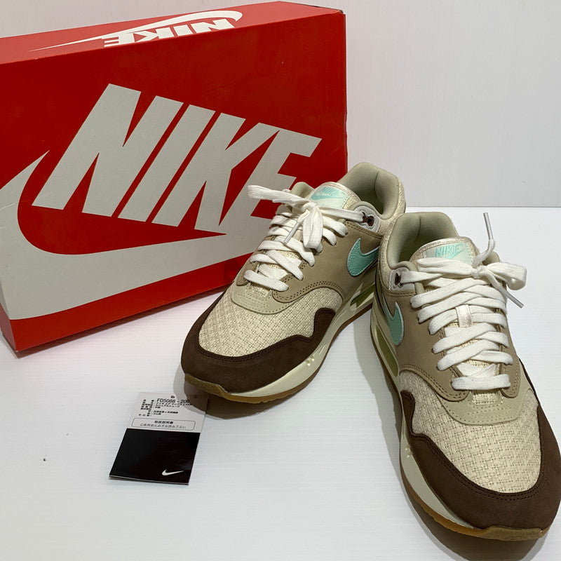 【中古品】【メンズ】 NIKE ナイキ AIR MAX 1 PRM CREPE HEMP FD5088-200 エアマックス1 プレミアム クレープ ヘンプ スニーカー 靴 シューズ 160-260829-ko-03-tei サイズ：27.5cm カラー：ベージュ 万代Net店