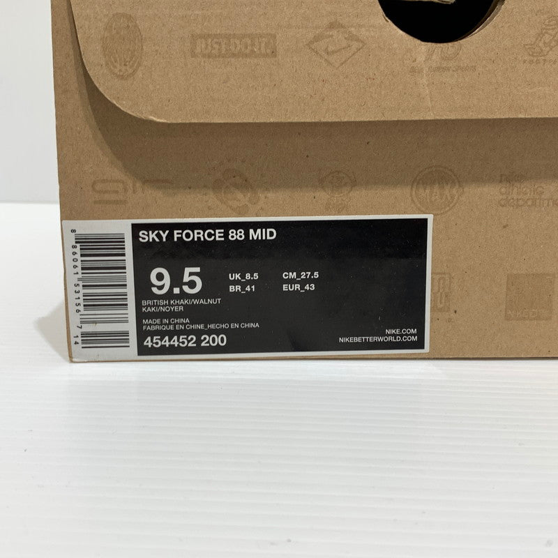 【中古品】【メンズ】 NIKE ナイキ × STUSSY ステューシー 別注 コラボ SKY FORCE 88 MID 454452-200 スカイ フォース ミッド スニーカー 靴 シューズ 160-260829-ko-02-tei サイズ：27.5cm カラー：ブラウン 万代Net店