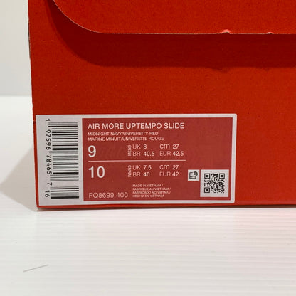 【中古品】【メンズ】 NIKE ナイキ AIR MORE UPTEMPO SLIDE OLYMPIC 2024 FQ8699-400 エアモアアップテンポ スライド サンダル 靴 スニーカー シューズ 160-260829-ko-09-tei サイズ：27cm カラー：ネイビー 万代Net店