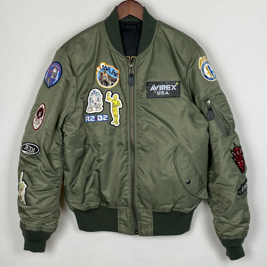 【中古品】【メンズ】 AVIREX アヴィレックス × STARWARS スターウォーズ MA-1 FLIGHT JACKET 783-5152013 エムエーワン フライト ジャケット アウター リバーシブル 145-260819-sa-13-teih サイズ：L カラー：カーキ 万代Net店