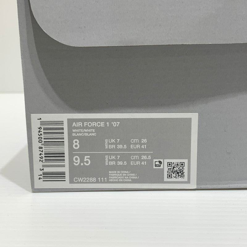 【中古品】【メンズ】 NIKE ナイキ AIR FORCE 1 '07 CW2288-111 エアフォース1 ロー スニーカー 靴 シューズ 160-260829-ko-08-tei サイズ：26cm カラー：ホワイト 万代Net店
