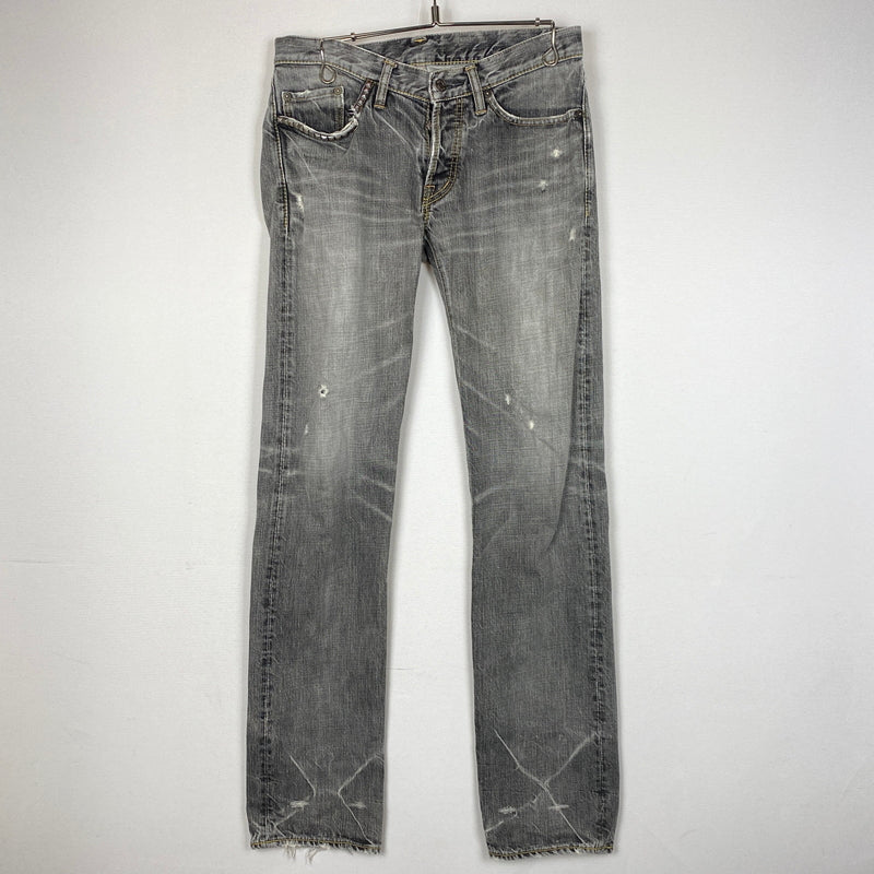 【現状渡し品】【メンズ】 HYSTERIC GLAMOUR ヒステリック グラマー STUDS DENIM スタッズ デニム ボトムス ジーンズ 151-260821-sa -11-tei サイズ：30 カラー：グレー 万代Net店