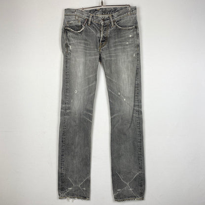 【現状渡し品】【メンズ】 HYSTERIC GLAMOUR ヒステリック グラマー STUDS DENIM スタッズ デニム ボトムス ジーンズ 151-260821-sa -11-tei サイズ：30 カラー：グレー 万代Net店