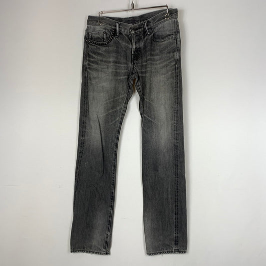 【中古品】【メンズ】 HYSTERIC GLAMOUR ヒステリックグラマー STUDS DENIM 0203AP08 スタッズ デニム ボトムス ジーンズ 151-260820-sa-16-tei サイズ：30 カラー：ブラック 万代Net店