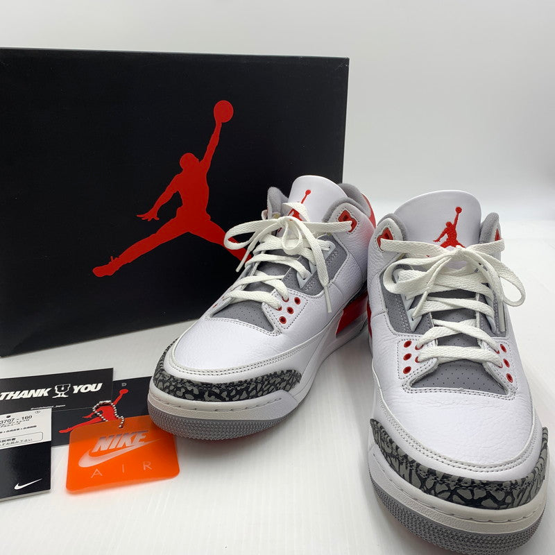 【中古品】【メンズ】 NIKE ナイキ AIR JORDAN 3 RETRO OG FIRE RED 2022 DN3707-160 エアジョーダン3 レトロ スニーカー 靴 シューズ 160-260823-ko-13-teih サイズ：28cm カラー：ホワイトレッド 万代Net店