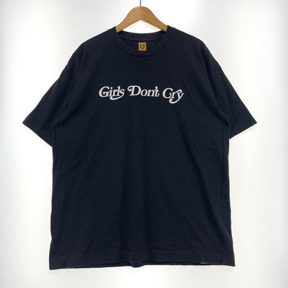 【中古品】【メンズ】 HUMANMADE ヒューマンメイド × GIRLS DONT CRY ガールズドントクライ 別注 コラボ S/S LOGO TEE ショートスリーブ ロゴ Tシャツ 半袖 トップス 142-260820-yo-01-teih サイズ：XL カラー：ブラック 万代Net店
