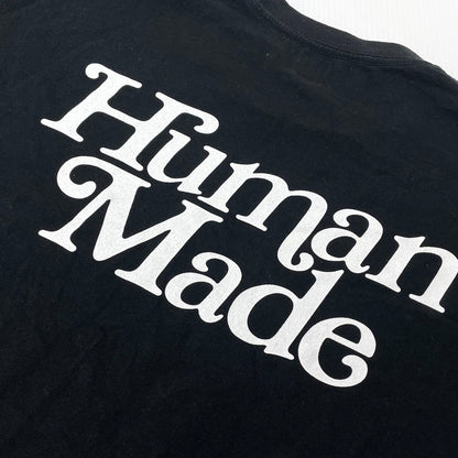 【中古品】【メンズ】 HUMANMADE ヒューマンメイド × GIRLS DONT CRY ガールズドントクライ 別注 コラボ S/S LOGO TEE ショートスリーブ ロゴ Tシャツ 半袖 トップス 142-260820-yo-01-teih サイズ：XL カラー：ブラック 万代Net店
