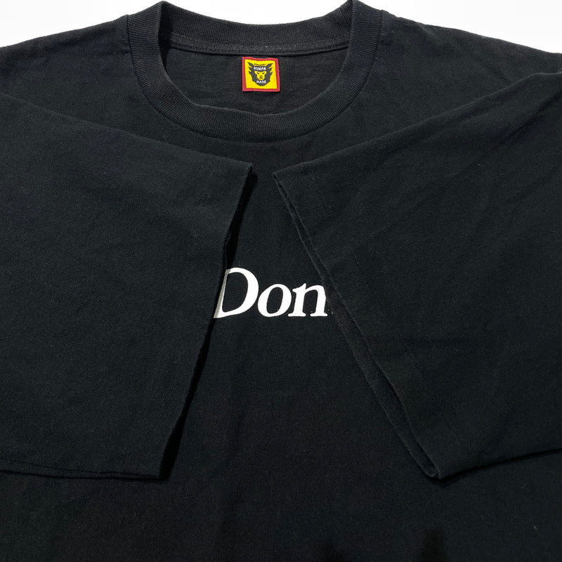 【中古品】【メンズ】 HUMANMADE ヒューマンメイド × GIRLS DONT CRY ガールズドントクライ 別注 コラボ S/S LOGO TEE ショートスリーブ ロゴ Tシャツ 半袖 トップス 142-260820-yo-01-teih サイズ：XL カラー：ブラック 万代Net店