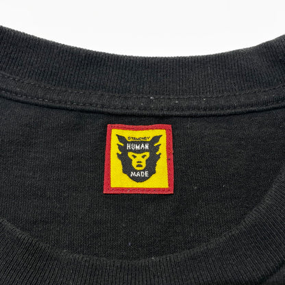 【中古品】【メンズ】 HUMANMADE ヒューマンメイド × GIRLS DONT CRY ガールズドントクライ 別注 コラボ S/S LOGO TEE ショートスリーブ ロゴ Tシャツ 半袖 トップス 142-260820-yo-01-teih サイズ：XL カラー：ブラック 万代Net店