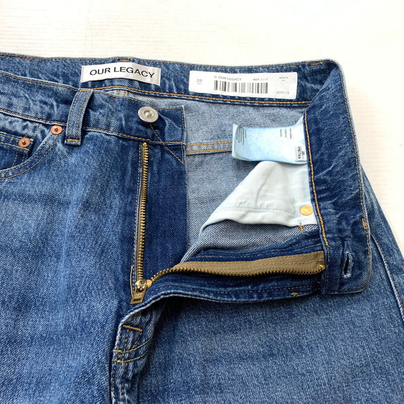 【中古品】【メンズ】 OURLEGACY アワー レガシー THIRD CUT SHELLY WASH M4255TS サード カット シェルリー ウォッシュ ボトムス ジーンズ デニム 152-260820-sa-14-tei サイズ：28 カラー：インディゴ 万代Net店