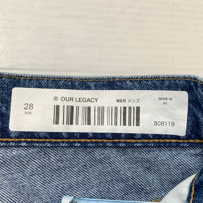 【中古品】【メンズ】 OURLEGACY アワー レガシー THIRD CUT SHELLY WASH M4255TS サード カット シェルリー ウォッシュ ボトムス ジーンズ デニム 152-260820-sa-14-tei サイズ：28 カラー：インディゴ 万代Net店
