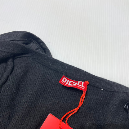 【中古品】【レディース】 DIESEL ディーゼル M-ROS KNIT CROPPED CARDIGAN A14934 ニット クロップド カーディガン 長袖 トップス 168-260820-yo-02-teih サイズ：M カラー：ブラック 万代Net店