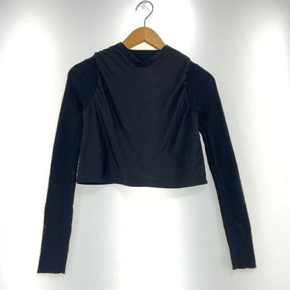 【中古品】【レディース】 DIESEL ディーゼル M-ROS KNIT CROPPED CARDIGAN A14934 ニット クロップド カーディガン 長袖 トップス 168-260820-yo-02-teih サイズ：M カラー：ブラック 万代Net店