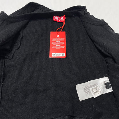 【中古品】【レディース】 DIESEL ディーゼル M-ROS KNIT CROPPED CARDIGAN A14934 ニット クロップド カーディガン 長袖 トップス 168-260820-yo-02-teih サイズ：M カラー：ブラック 万代Net店