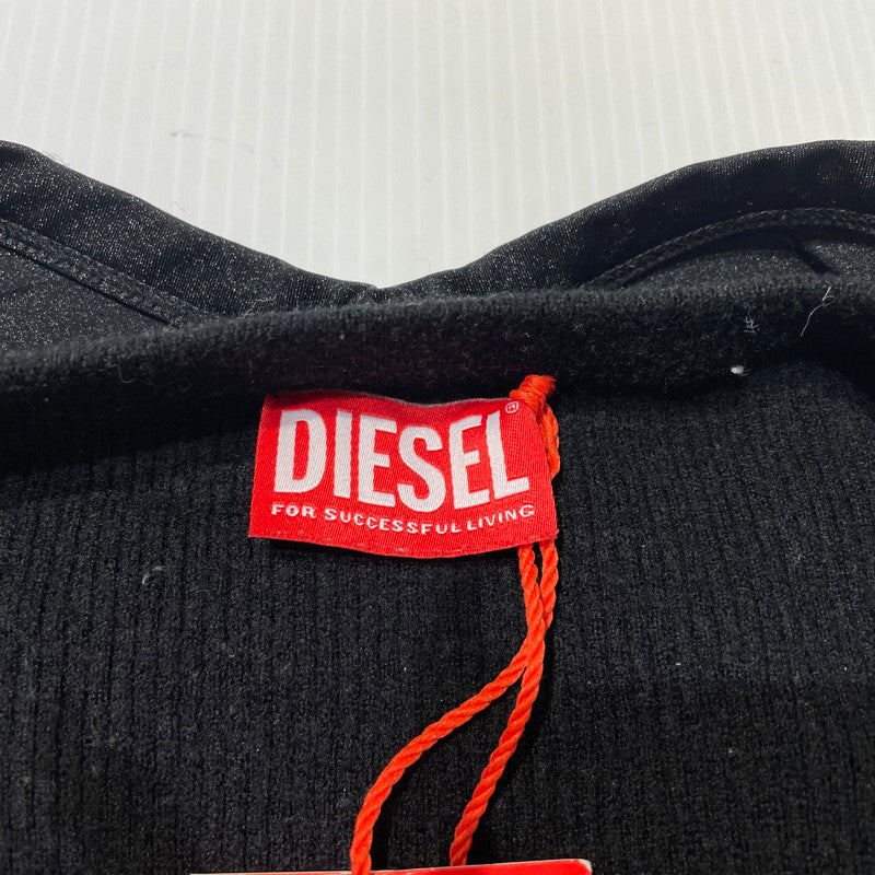 【中古品】【レディース】 DIESEL ディーゼル M-ROS KNIT CROPPED CARDIGAN A14934 ニット クロップド カーディガン 長袖 トップス 168-260820-yo-02-teih サイズ：M カラー：ブラック 万代Net店