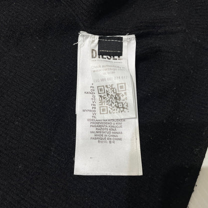 【中古品】【レディース】 DIESEL ディーゼル M-ROS KNIT CROPPED CARDIGAN A14934 ニット クロップド カーディガン 長袖 トップス 168-260820-yo-02-teih サイズ：M カラー：ブラック 万代Net店