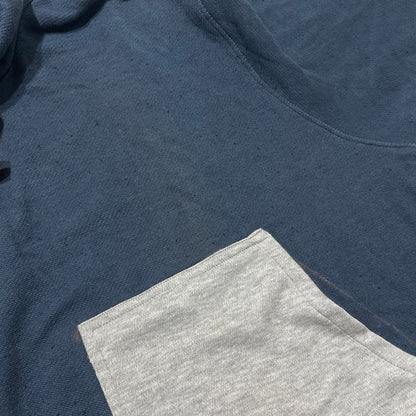 【中古品】【メンズ】 LEH レー COTTON LINEN HOODIE コットン リネン 後付けパーカー 長袖 トップス 140-260820-yo-03-teih サイズ：S カラー：ネイビー 万代Net店