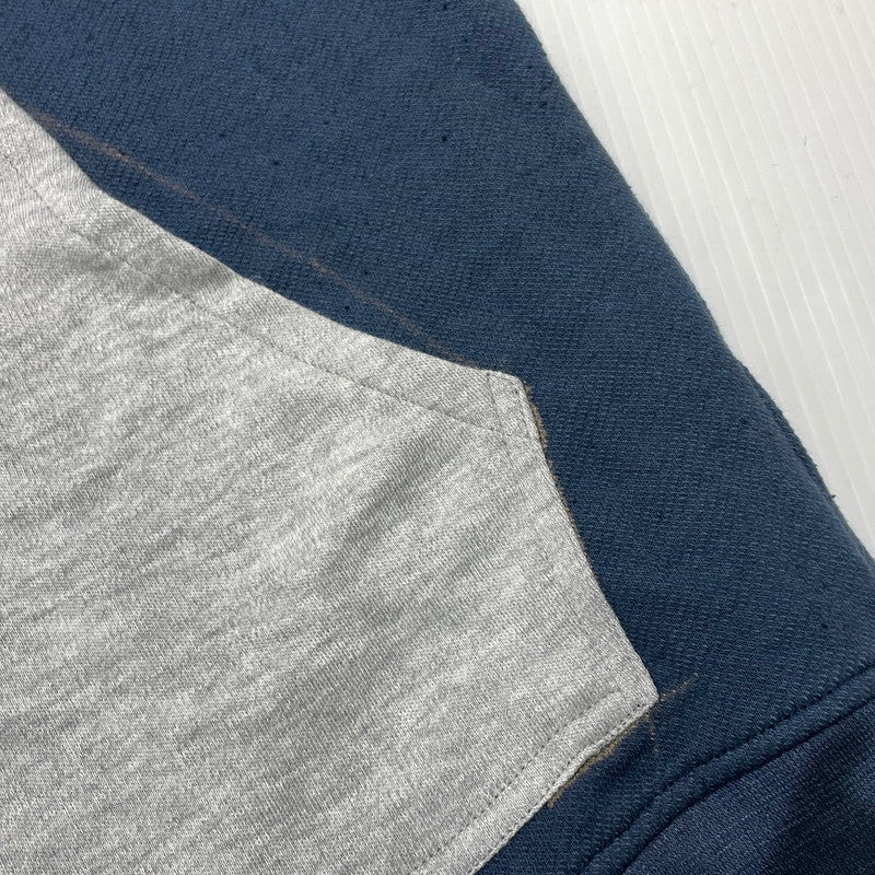 【中古品】【メンズ】 LEH レー COTTON LINEN HOODIE コットン リネン 後付けパーカー 長袖 トップス 140-260820-yo-03-teih サイズ：S カラー：ネイビー 万代Net店