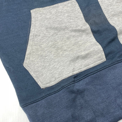 【中古品】【メンズ】 LEH レー COTTON LINEN HOODIE コットン リネン 後付けパーカー 長袖 トップス 140-260820-yo-03-teih サイズ：S カラー：ネイビー 万代Net店
